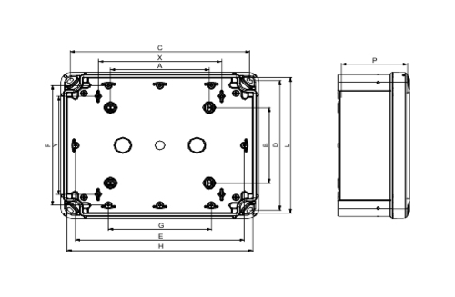 Корпус Schneider Electric THALASSA, 74x116x65мм, IP66, пластик